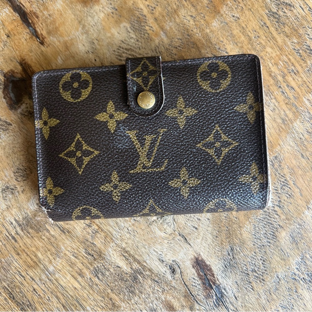 Vintage Louis Vuitton Brown and Gold Monogram Card Holder